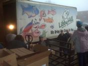 Libby Hill truck arrives with turkey!